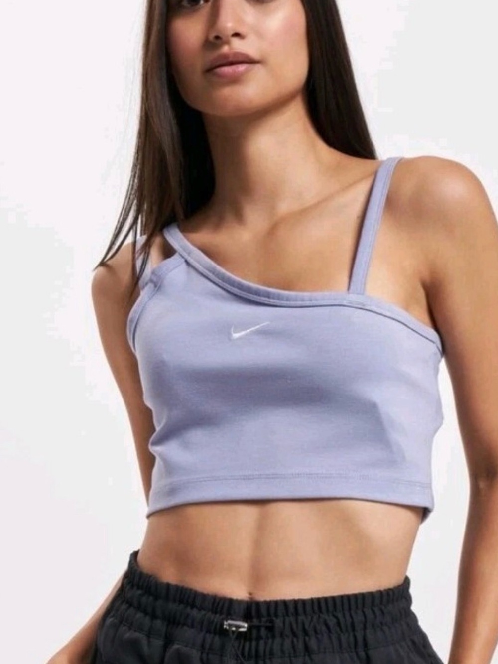 Nike Everyday Women's Slanted Crop Top Shirt